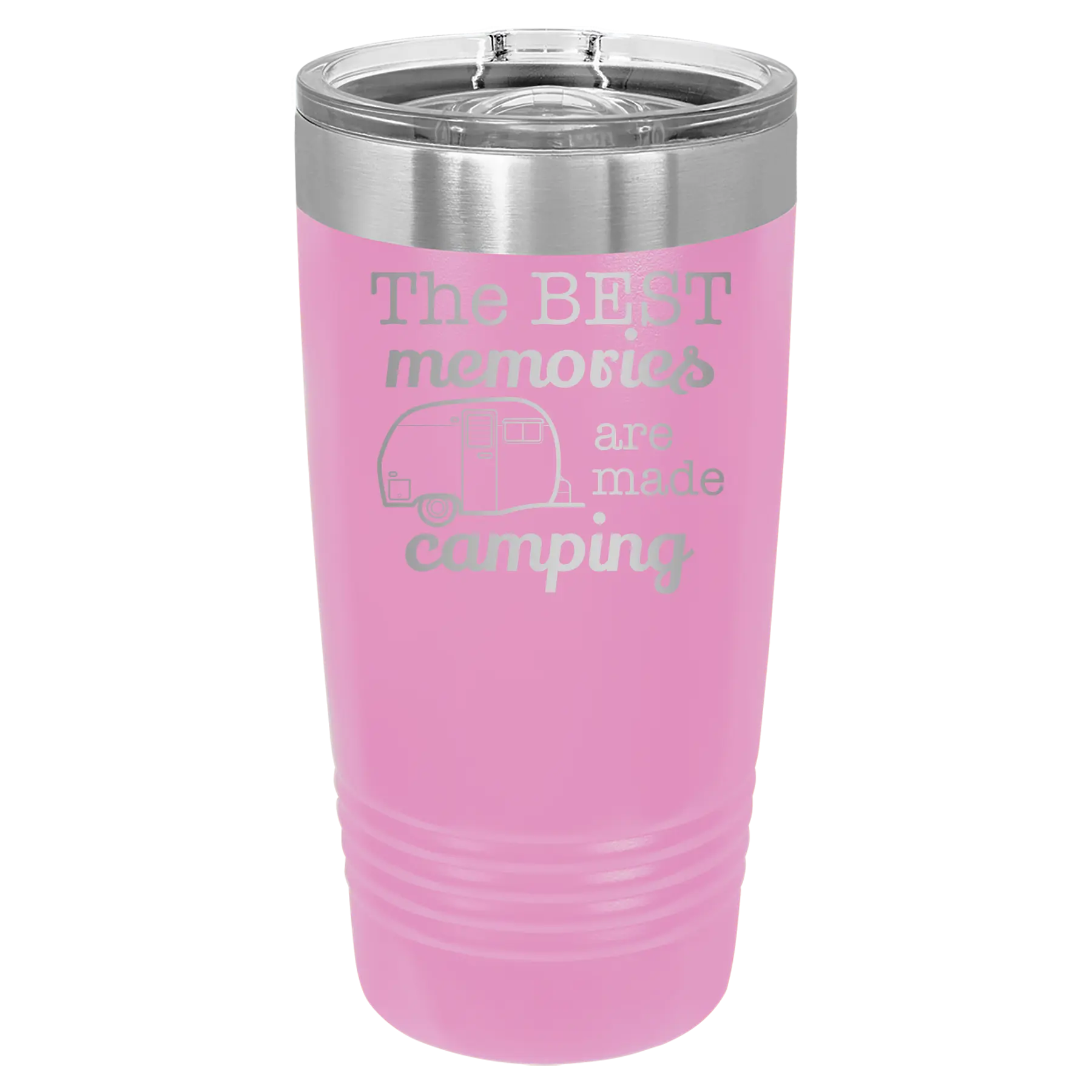 Camping 20 oz Tumbler | Light Purple
