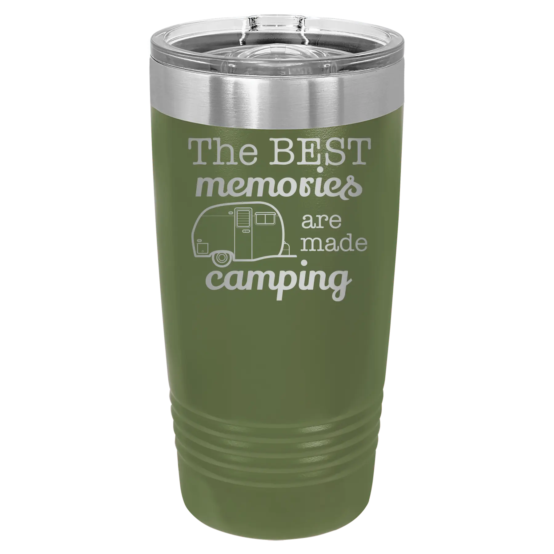 Camping 20 oz Tumbler | Olive Green