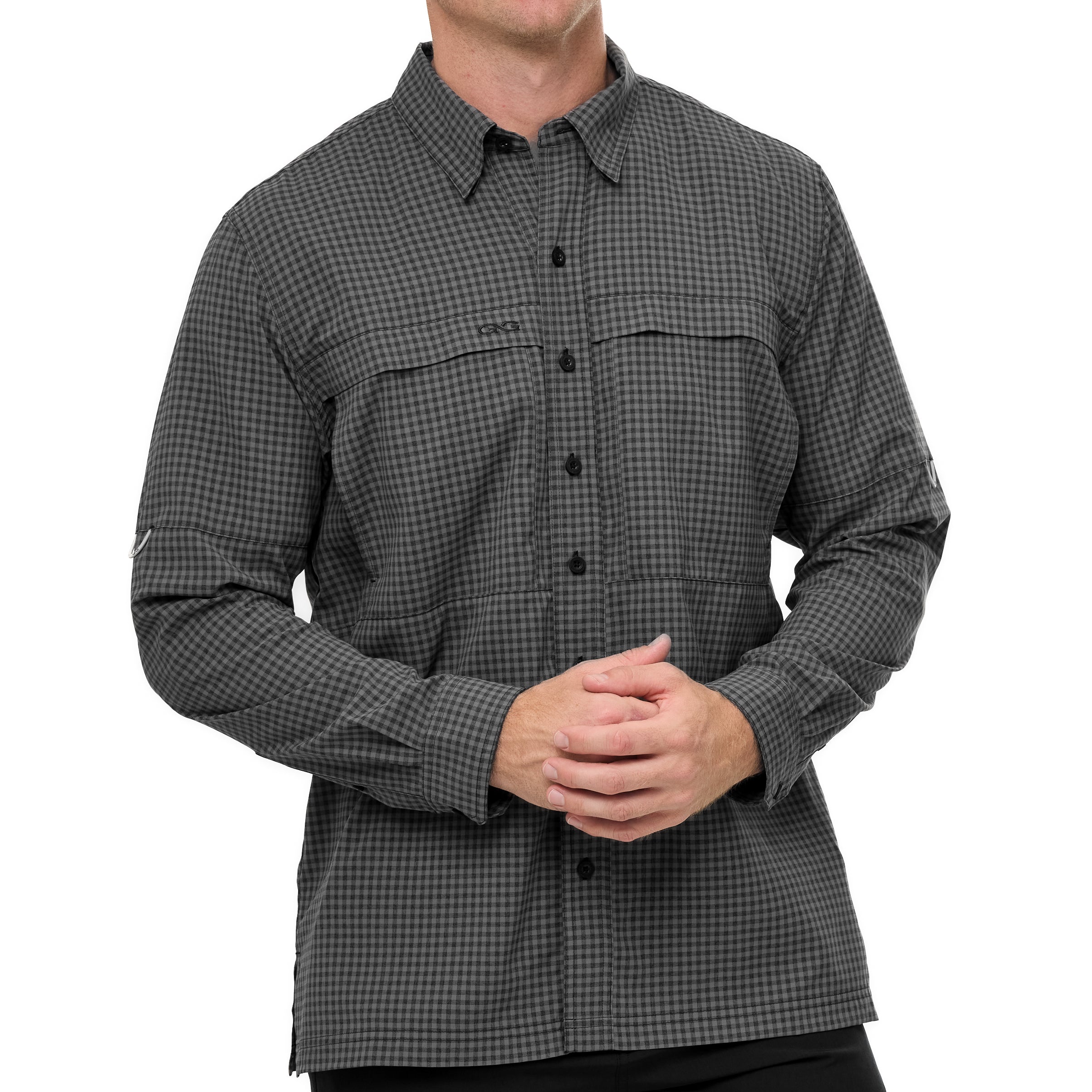 GunMetal TekCheck Shirt | Long Sleeve