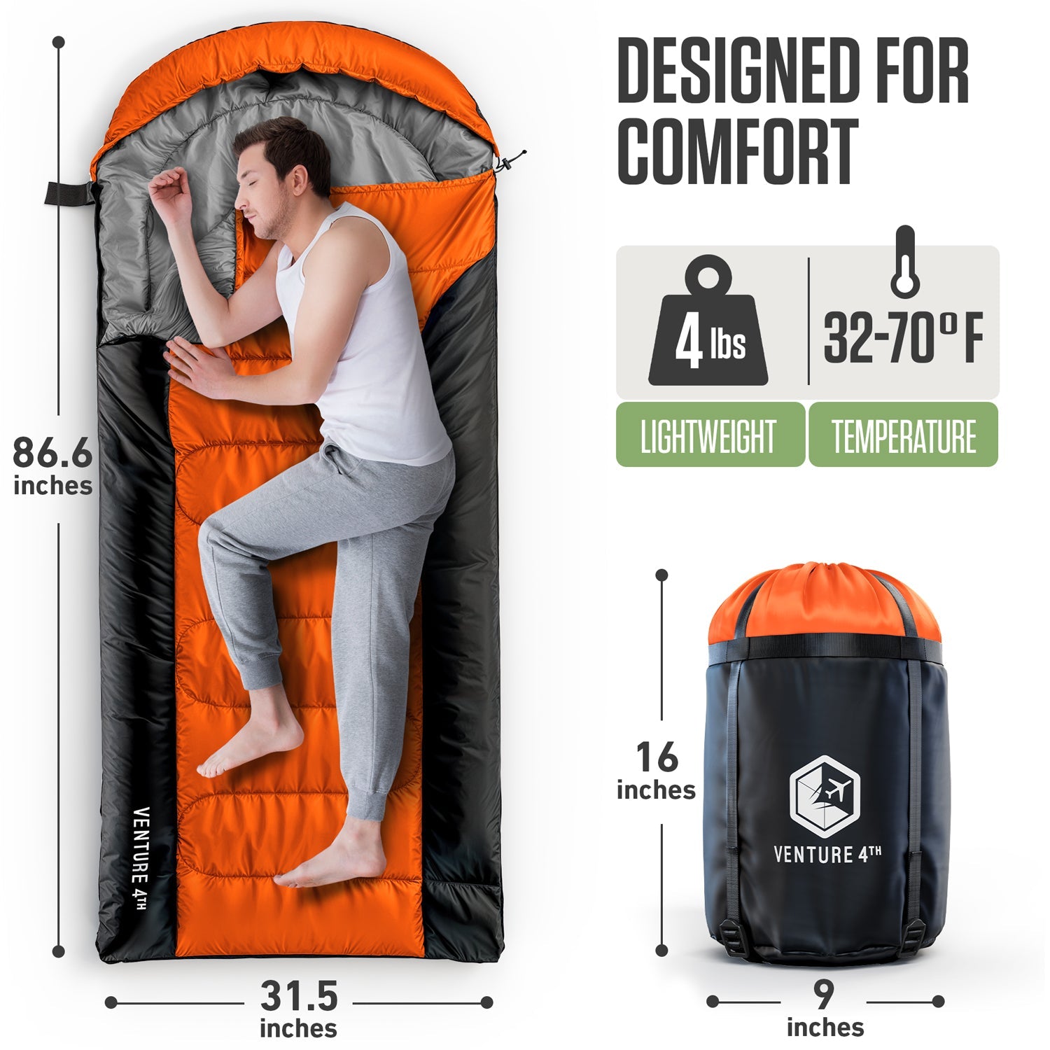 XXL Sleeping Bag for Big and Tall Campers