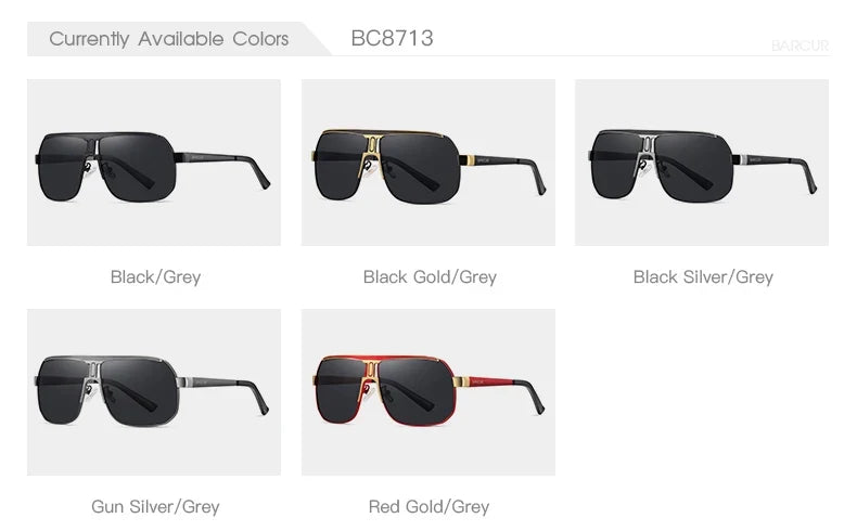 BARCUR Polarized Sports Sunglasses for Men Fashionable Fishing Driving Hiking and Outdoor Eyewear UV400 Protection Gradient Lenses