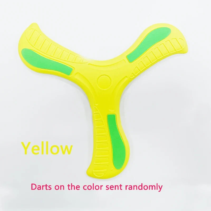 Children Boomerang Soft Three-leaf Cross Outdoor Toy Flying Disc Adult-kids Interactive Sports Toy for Puzzle Decompression Gift