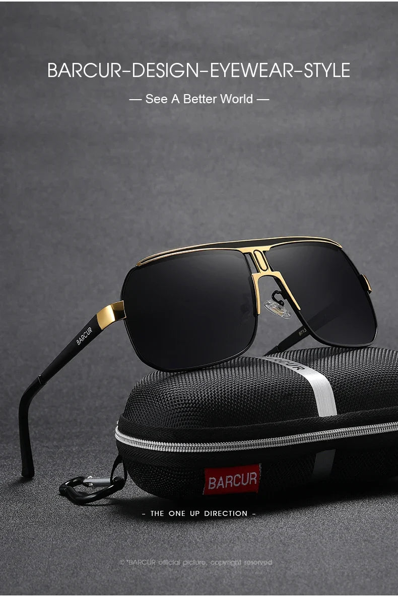 BARCUR Polarized Sports Sunglasses for Men Fashionable Fishing Driving Hiking and Outdoor Eyewear UV400 Protection Gradient Lenses