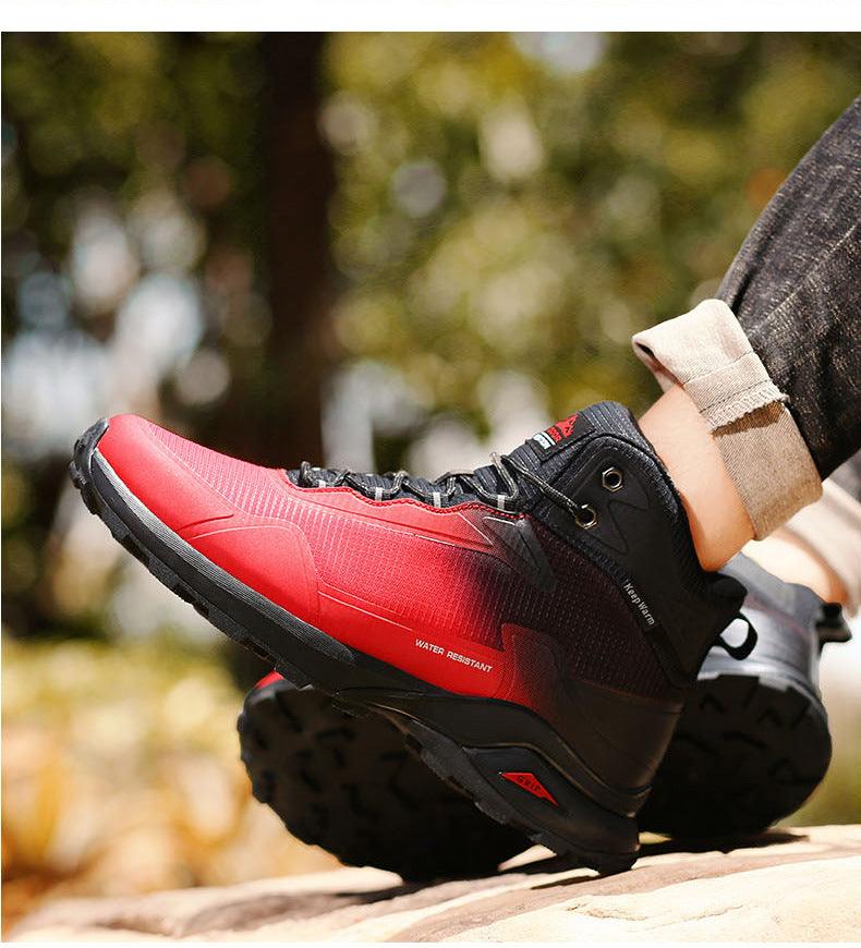 Camouflage Hiking Strong Breathable Non-slip Shoes Outdoor Men's Sports Shoes Waterproof Air Circulation Insole Ankle Support Non-Slip Lightweight For Outdoor Trekking Walking Shoes