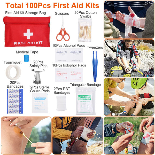 125-in-1 Survival Kit, Professional Gear for Camping, Hiking, Emergency SOS