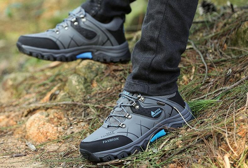 Men's Winter Snow Boots Waterproof Leather Sports Super Warm Men's Boots Outdoor Hiking Boots Work Travel Shoes Trail Climbing Shoes Lace Up Anti-Slip Waterproof Working Outdoor Boots