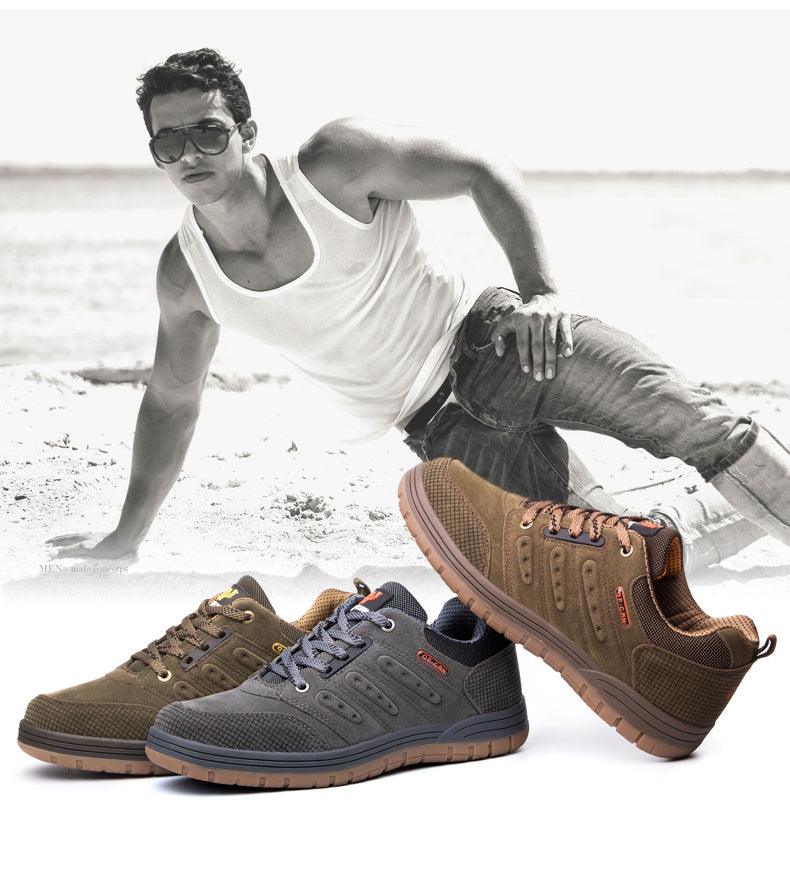 New Classics Style Mens Hiking Shoes Lace Up Men Sport Wear-Resistant Outdoor Jogging Camping Low Cut Hiking Work Boots Outdoor Mountaineering Sport Shoes