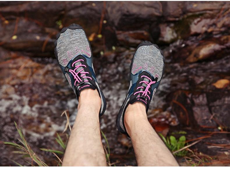 Summer Outdoor Mens Sports Water Shoes Non-Slip Beach Shoes Barefoot Upstream Shoes Quick-Dry Aqua Sock Barefoot For Beach Swim River Pool Lake Hiking Kayaking Surfing