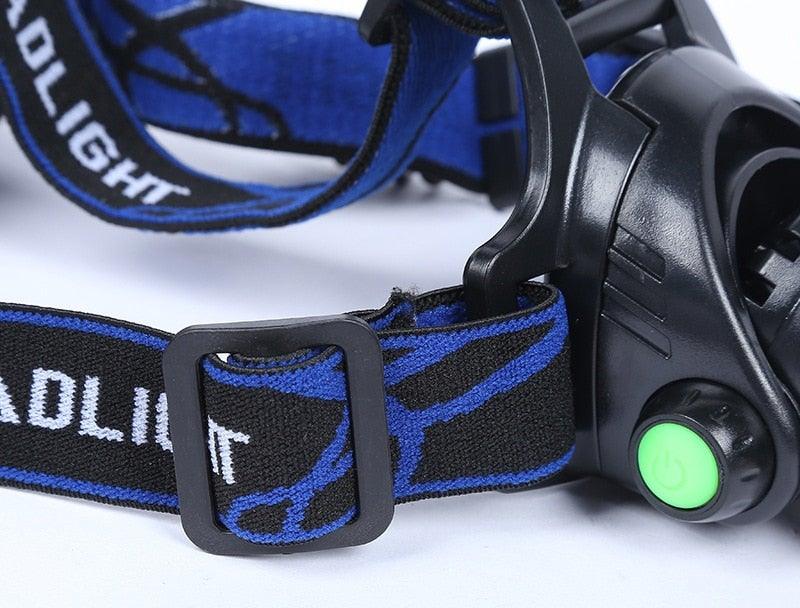 Rechargeable Adjustable 10000LM Led Headlamp Micro USB Charger Flashlight Head Lamp Portable Light Torch Flashlight For Night Work Camping Hiking  Walking