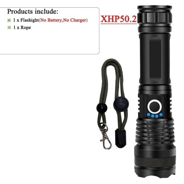 Rechargeable LED Flashlights High Lumens Waterproof Zoomable Super Bright Tactical Flashlight Powerful  USB LED CREE Flashlight  Hand Lamp For Hiking Camping Household Outdoor Sport