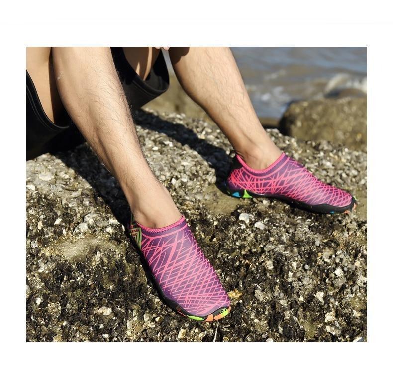 Summer Outdoor Mens Sports Water Shoes Non-Slip Beach Shoes Barefoot Upstream Shoes Quick-Dry Aqua Sock Barefoot For Beach Swim River Pool Lake Hiking Kayaking Surfing