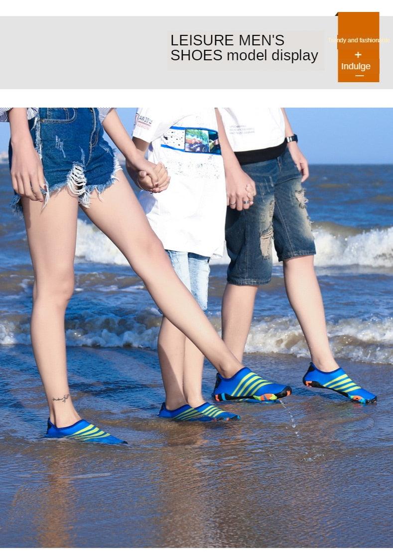 Summer Outdoor Mens Sports Water Shoes Non-Slip Beach Shoes Barefoot Upstream Shoes Quick-Dry Aqua Sock Barefoot For Beach Swim River Pool Lake Hiking Kayaking Surfing
